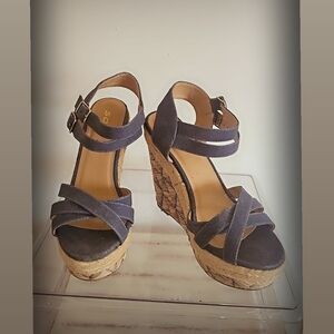 Soda Navy Wedge Sandals